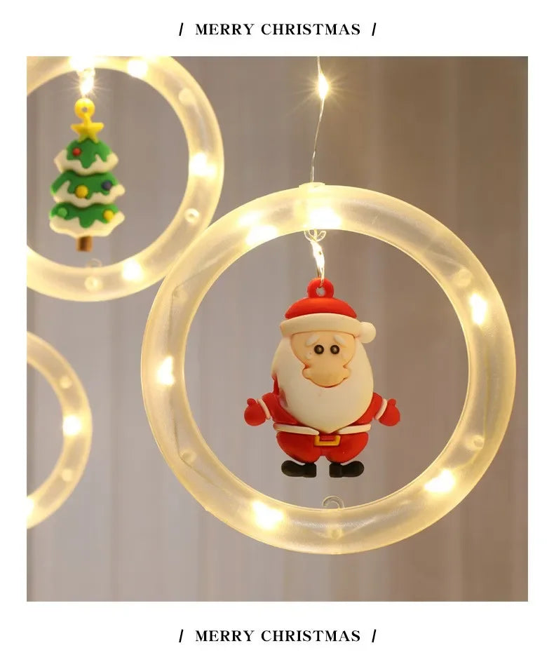 Natal LED Strip Lights para decoração do quarto, lâmpada guirlanda, plugue USB, quarto, sala de estar, janela