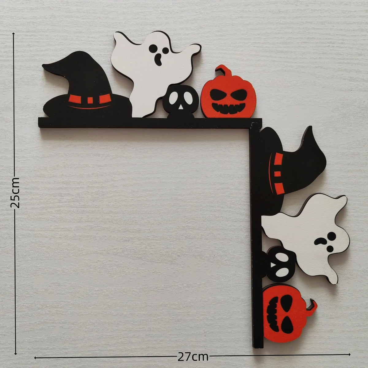 Halloween nova moldura de porta de madeira decoração porta canto casa aranha morcego fantasma decoração estilo gótico ornamento de halloween - Kasa & Pet