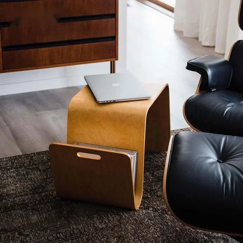Mesa de centro nórdica minimalista, peça central chique de madeira maciça, ideal para salas de estar e cantos de varanda, simples e elegante