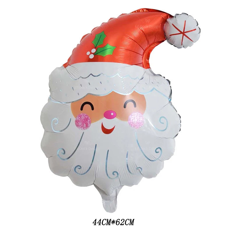 Santa Claus Foil Balloon Set, Decorações de Natal para Casa, Merry Xmas Party Balloon