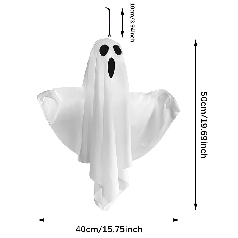 Decoração de Halloween: Lâmpada Fantasma Suspensa com LED, Decoração Suspensa de Fantasma, Presente para Festa de Halloween, Decoração para Casa e Jardim