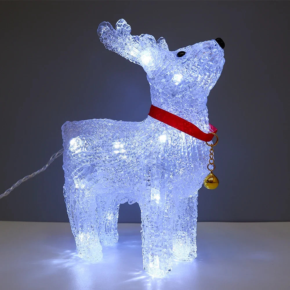 Santa bonecos de neve natal elk ornamento luz dia de natal decoração iluminação do feriado apresenta crianças presente de ano novo luz led natal