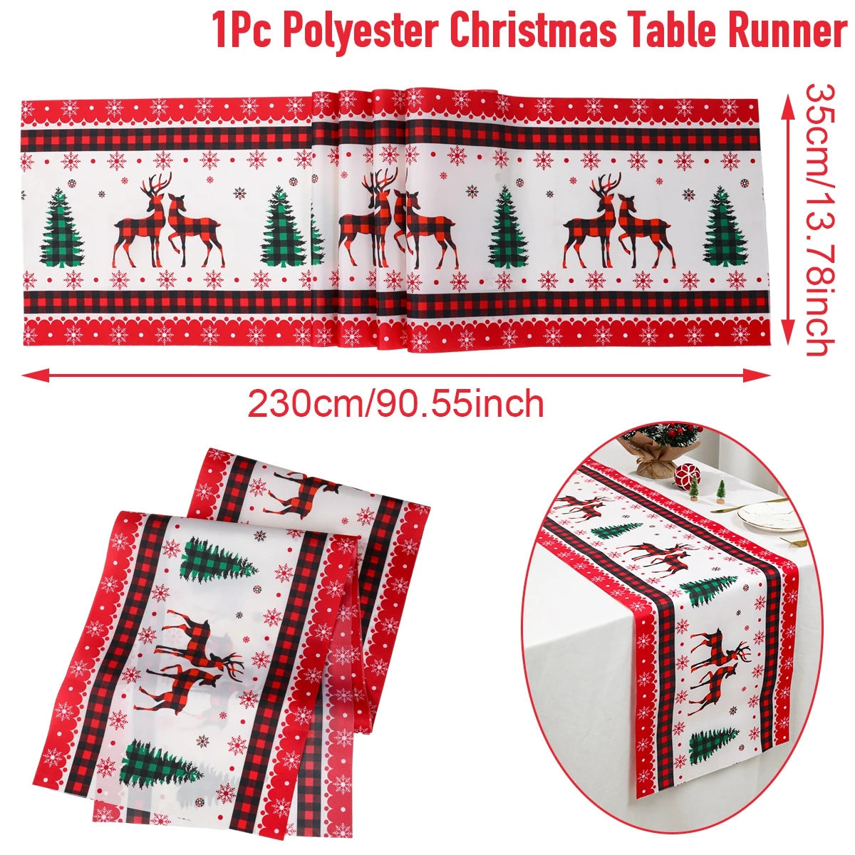 Natal papai noel corredor de mesa navidad natal noel árvore boneco de neve bandeira de mesa feliz natal decoração para casa 2025 ano novo 2026