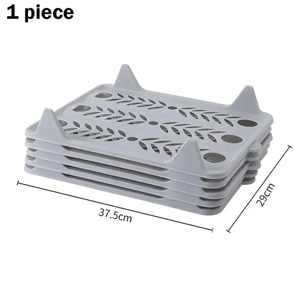 Divisores de camisa plástica empilhável Organizador de roupas brancas simples Placa dobrável preguiçosa Armário de armazenamento de roupeiro