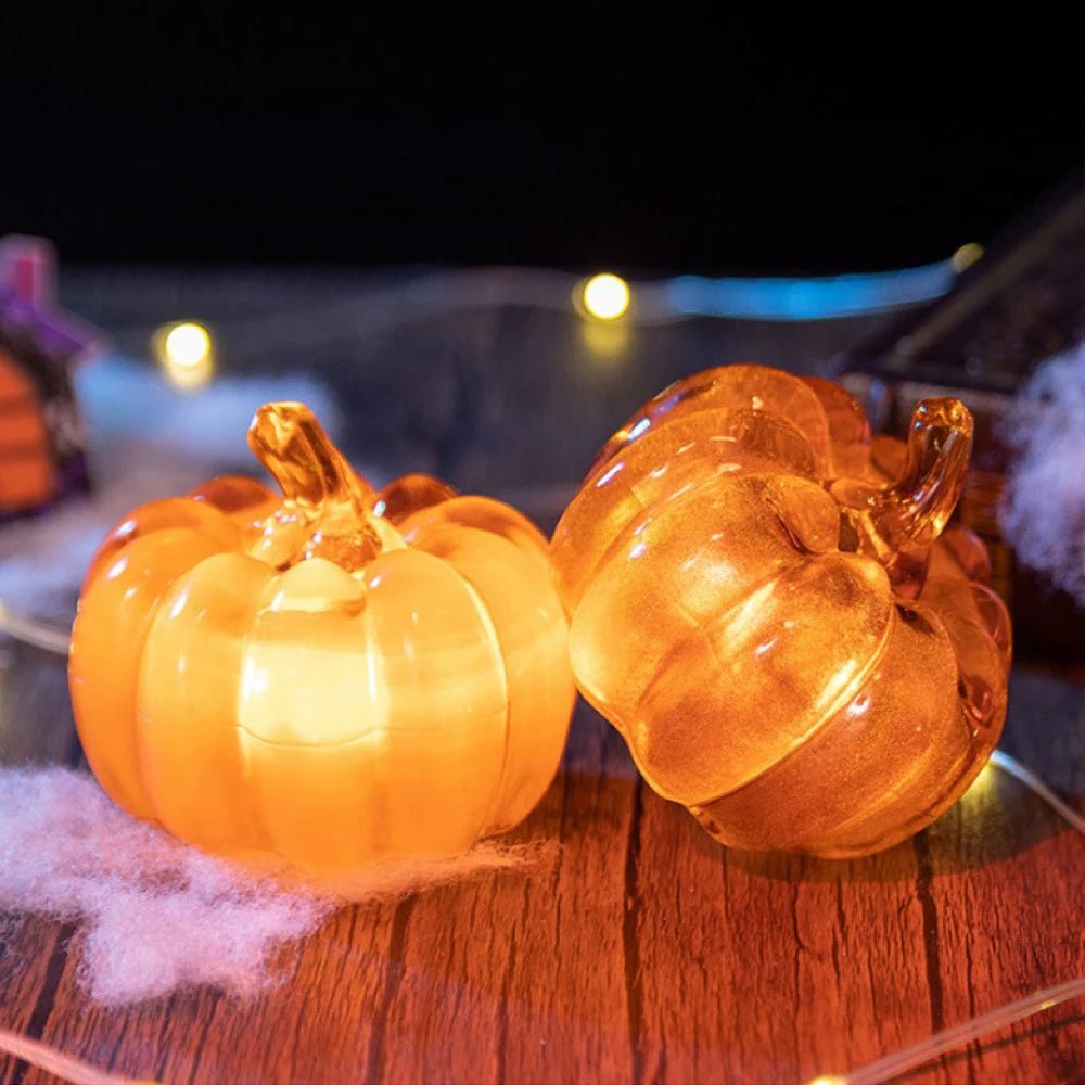Halloween abóbora decoração luz led iluminado alimentado por bateria vestir-se adereços ornamento luzes de abóbora para festa interior ou exterior - Kasa & Pet