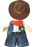 Trajes de Halloween para cães e gatos, uniforme de cowboy ocidental com chapéu, roupa engraçada de cowboy para animais de estimação, fantasia engraçada para gatos e cães pequenos