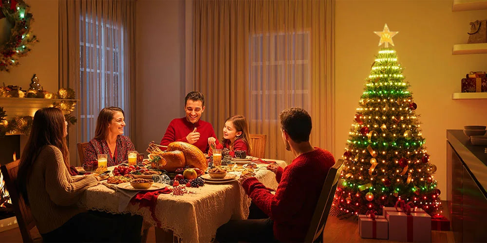 Presentes de Natal 2027, 1,8m/5,9ft, 400 LEDs, Luzes de Cordão para Árvore de Natal, Luzes Decorativas Internas com Mudança de Cor para Decoração de Casa em Feriados