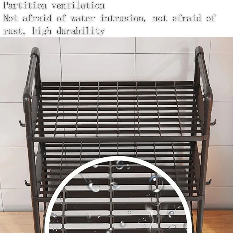 Prateleira para guardar o micro-ondas na bancada da cozinha, prateleira de vários níveis para guardar temperos, utilizada para guardar utensílios de cozinha na bancada.