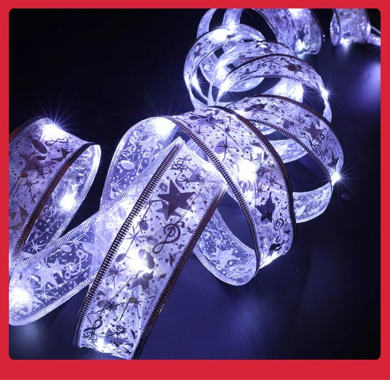 Decoração de natal fita luzes de fadas ornamento da árvore de natal luzes da corda de natal navida natal decoração de ano novo 2025