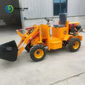 Carregador Agrícola Elétrico Personalizado com Quatro Rodas para Remoção de Esterco de Gado e Uso em Construção