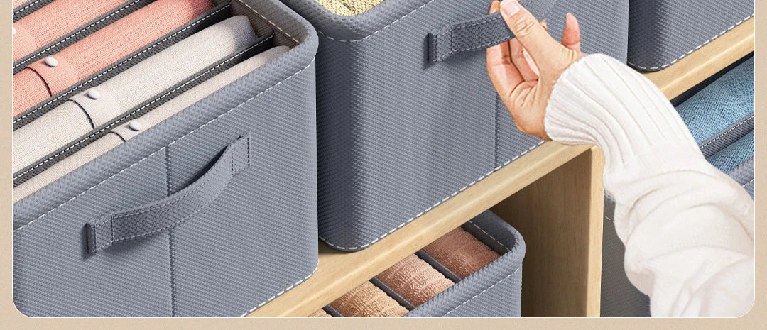 Caixa organizadora de roupa com 6/7/9 compartimentos, para guardar calças mais grossas, dobrável, com divisórias, ideal para camisolas, camisas e gavetas de armários e guarda-roupas.