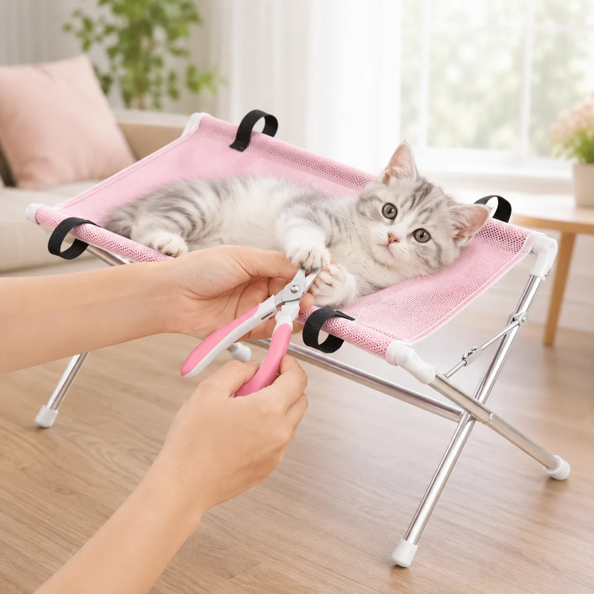 Suporte Portátil Ajustável para Banho e Tosa de Pets - Rede de Contenção Dobrável para Cães e Gatos