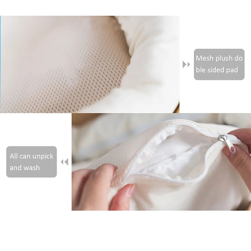 Cama para animais de estimação, canil macio para gatos, sofá, tecelagem de bambu, quatro estações, cestas de ninho aconchegantes, à prova d'água, almofada removível, saco de dormir