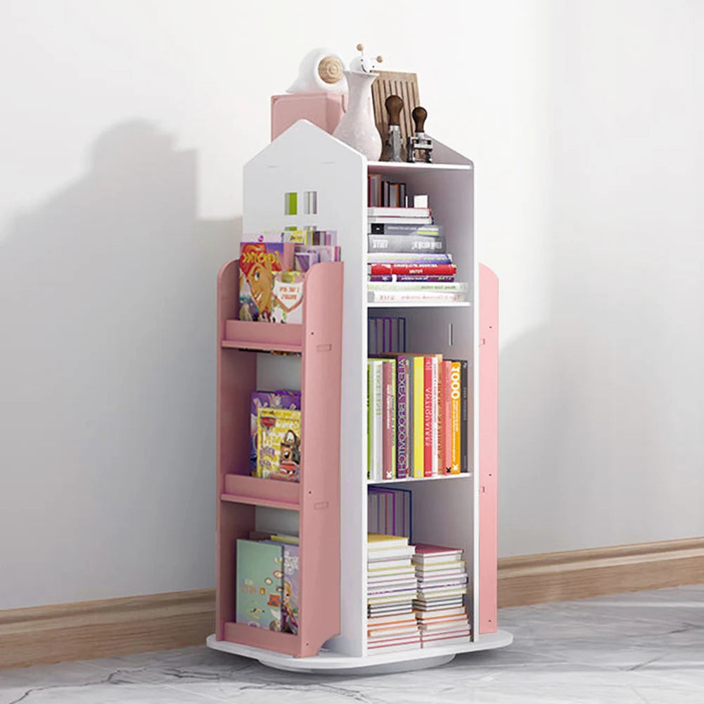【Breeins】Madre de casa infantil, estante rotativa, livros, brinquedos, organizador de armazenamento, prateleira, armário, decoração de casa