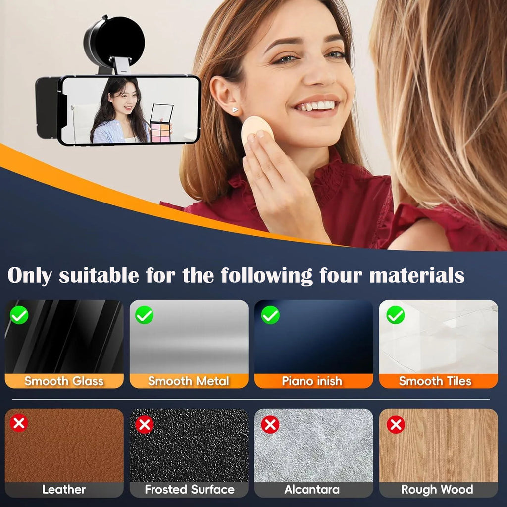 Phone Mount Vacuum Magnetic Phone Holder for Car,360 Adjustable Vacuum Magnetic Phone Holder,Magnet Car Mount for All Smartphone