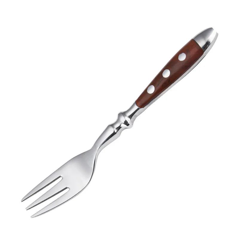 Conjunto de Talheres de Aço Inoxidável, Conjunto de 6 Peças Incluindo Faca, Garfo e Colher, Facas de Cozinha e Talheres para Sala de Jantar Kasa & Pet