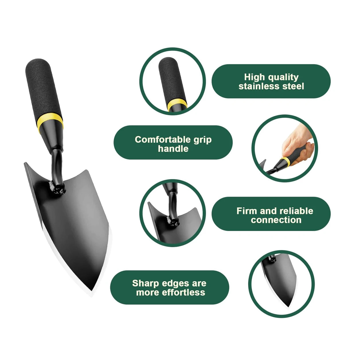 Pá de jardim ferramentas de jardinagem pás agrícolas ferramenta multifuncional mini equipamento de mão ferramentas ao ar livre aço inoxidável