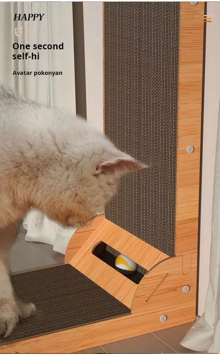 Gato arranhando post gato arranhando placa de madeira resistente ao desgaste e resistente a riscos pós móveis treinamento moagem garra brinquedos