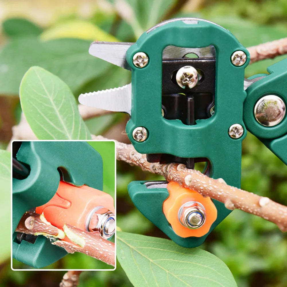 Kit de Ferramentas para Enxertia e Poda de Jardim e Agricultura, com Tesouras de Poda e Tesouras de Enxertia para Árvores Frutíferas
