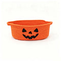 Cesta de Armazenamento de Corda de Algodão para Decoração de Festa de Halloween, Cesta de Armazenamento de Abóbora, Caixa de Armazenamento de Doces e Petiscos, Presentes Decorativos Diários