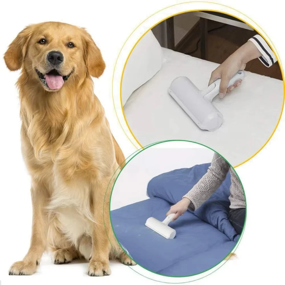 Removedor de pelos de animais lavável e reutilizável, portátil, para remover rapidamente pelos soltos de animais em tecidos.