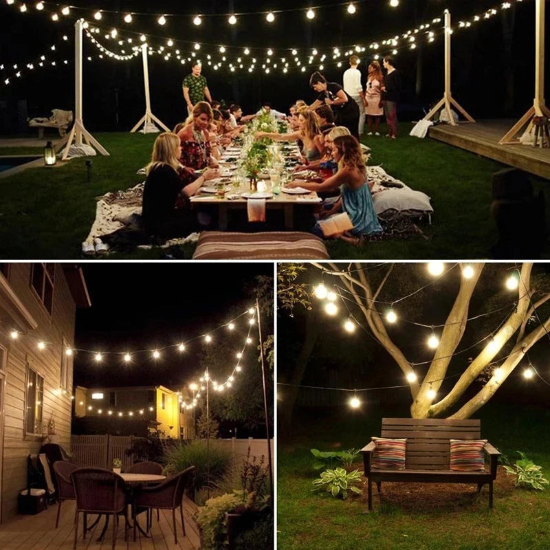Corda solar globo de cristal luzes 60 led 8 modos de iluminação ip65 luz de fadas guirlanda de natal para decoração de festa de jardim 1 peça/2 peças