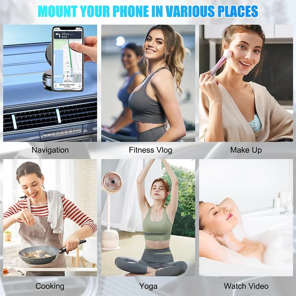 Phone Mount Vacuum Magnetic Phone Holder for Car,360 Adjustable Vacuum Magnetic Phone Holder,Magnet Car Mount for All Smartphone