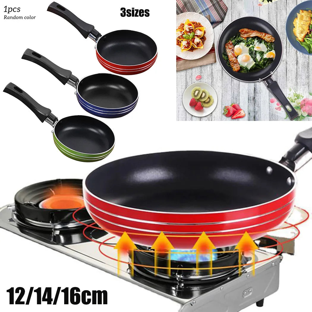 Mini frigideira de aço antiaderente, frigideira, panela para panelas, ferramentas de cozinha, ovos de fritar, cozinhar, 12cm, 14cm, 16cm Kasa & Pet Store