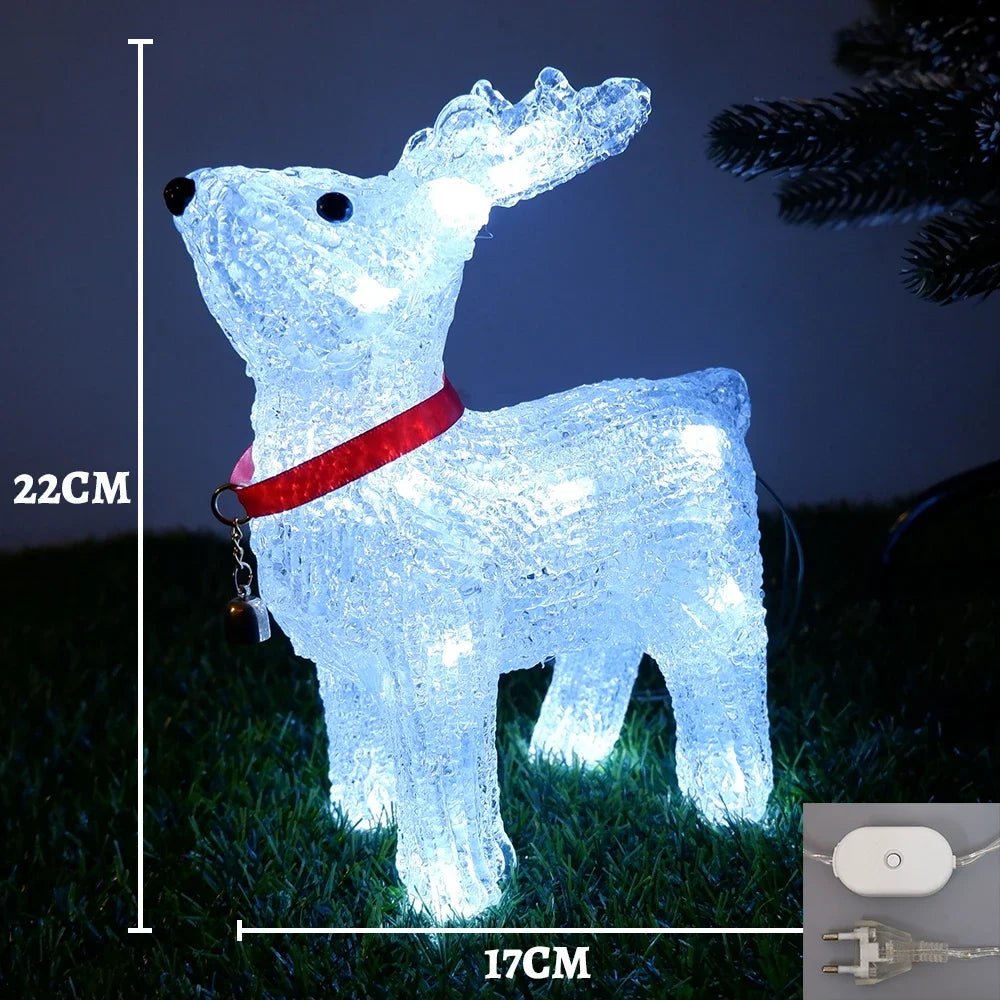 Santa bonecos de neve natal elk ornamento luz dia de natal decoração iluminação do feriado apresenta crianças presente de ano novo luz led natal