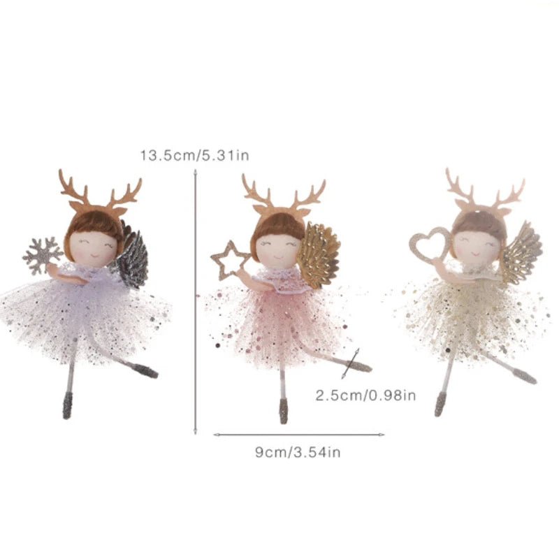Ano novo 2024 natal anjo bonecas árvore de natal pingente ornamentos navidad 2022 decoração de natal para casa presentes natal noel deco