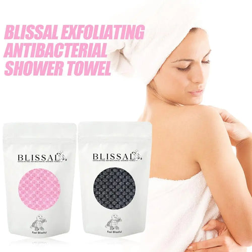 Toalha de Banho Esfoliante Dupla Face Durável para Costas, Cinta Esfoliante Corporal Unissex para Desintoxicação e Remoção de Sujeira, Toalha Alongada para Costas