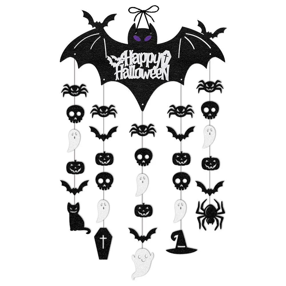 Halloween pendurado sinal festa decoração assustador bat porta cabide ornamentos fantasma festival casa decoração