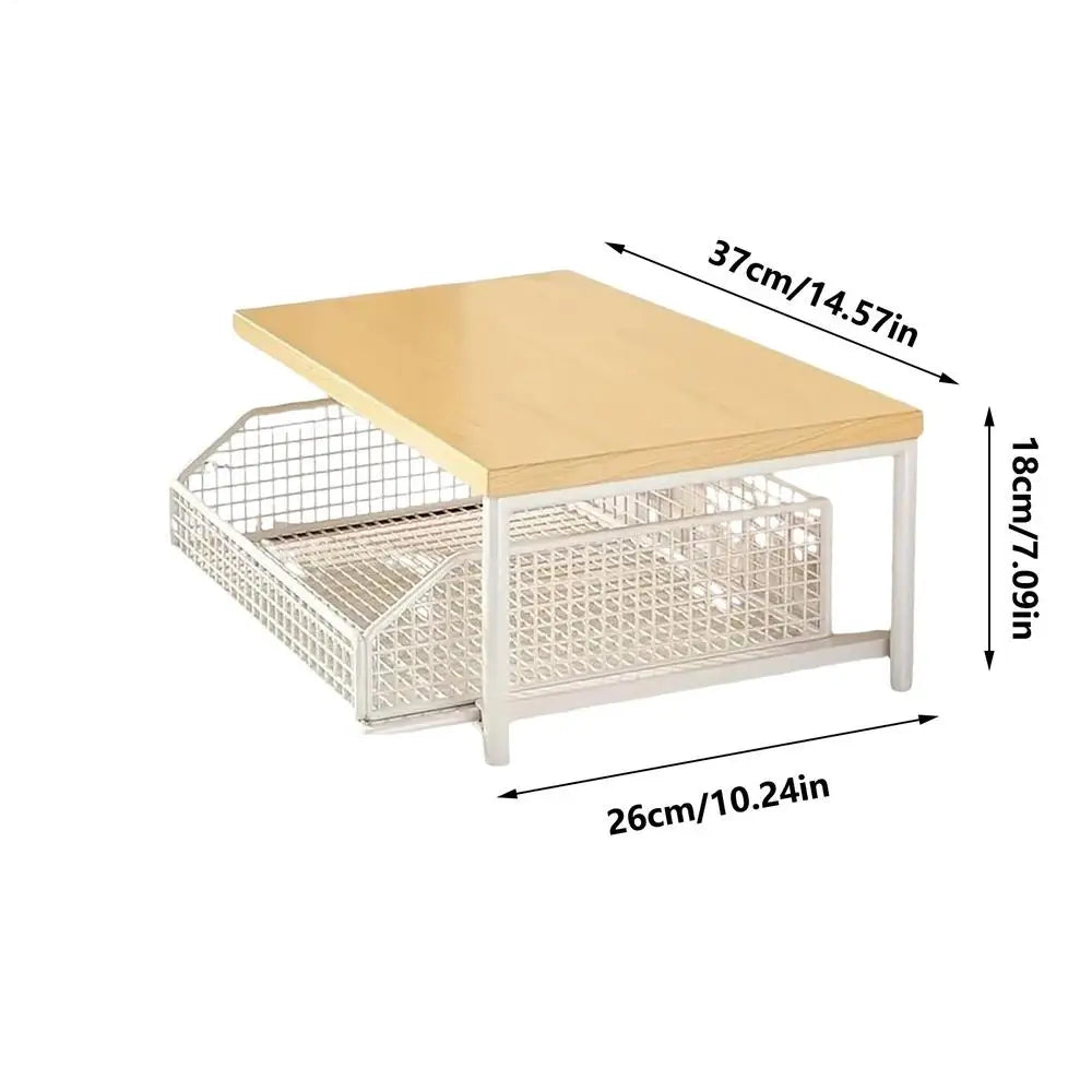 Organizador de bancada de cozinha, prateleira multiuso para micro-ondas, temperos, máquina de café e impressora, acessórios de cozinha