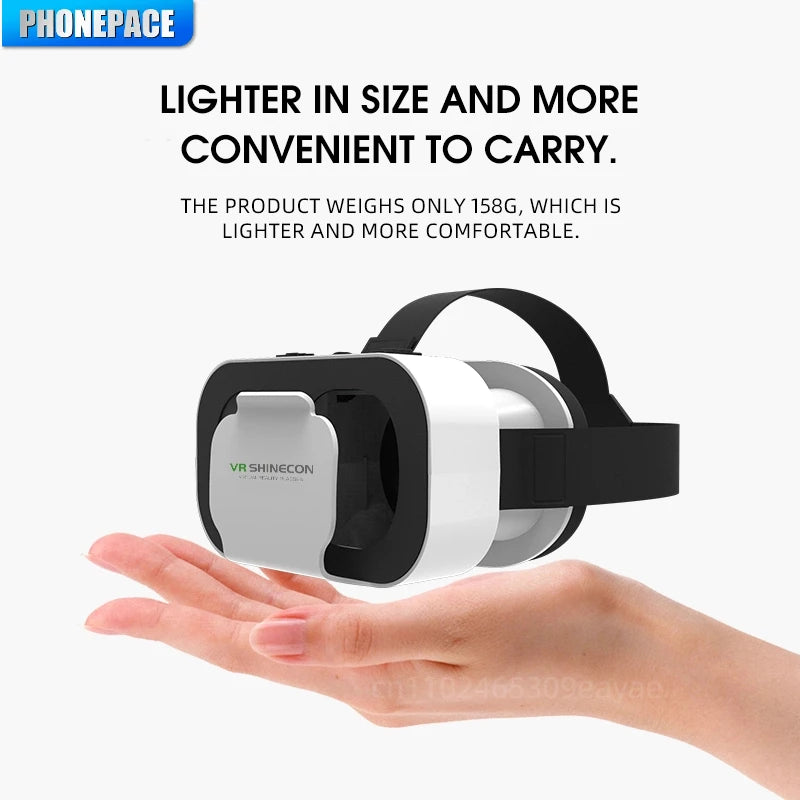 3D VR Glasses Virtual Reality Viar Goggles Headset Devices Smart Helmet Lenses For Cell Phone Mobile Smartphones Viewer