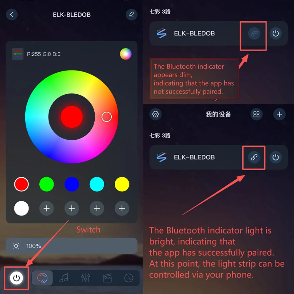 Fita LED RGB 5050 Colorida com Bluetooth para Decoração de Ambientes, 10m 15m 20m 30m, Iluminação LED Neon para PC e TV, Fita LED