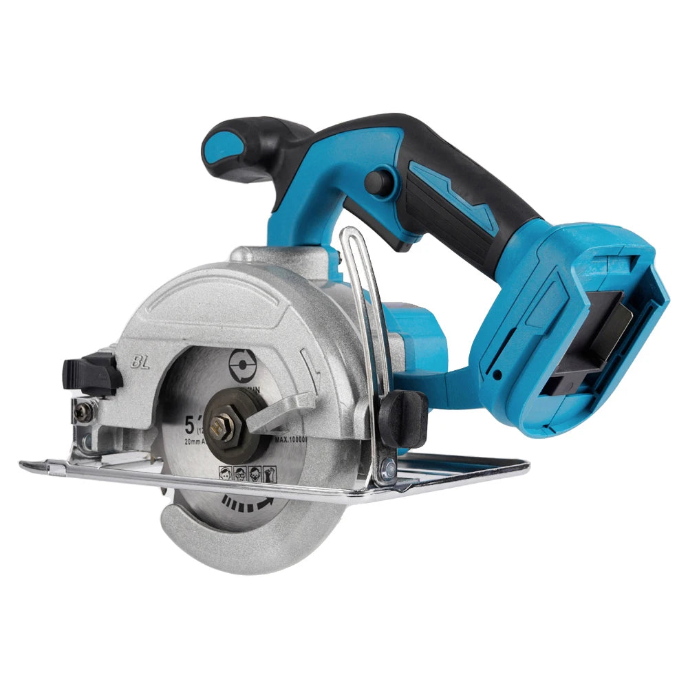 Serra Circular Elétrica Sem Fio YOFIDRA de 5 Polegadas 125mm °   até 45 °   Máquina de Corte de Madeira Ajustável para Bateria Makita