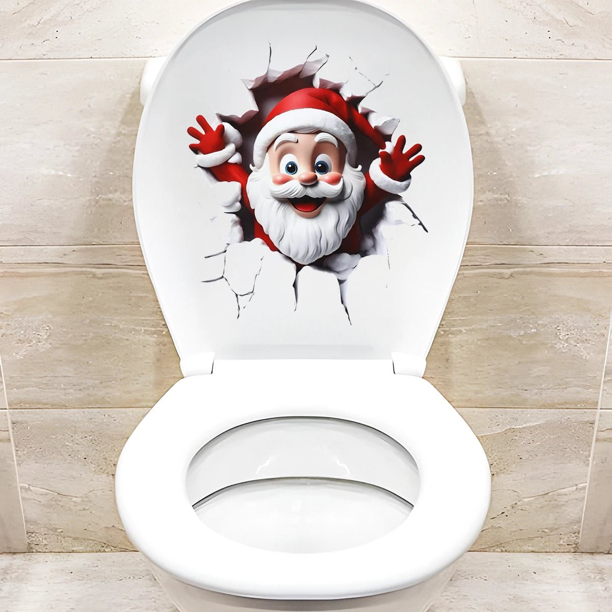Natal boneco de neve adesivo higiênico feliz natal festa decoração 2025 natal decoração do banheiro navidad natal presente de ano novo 2026