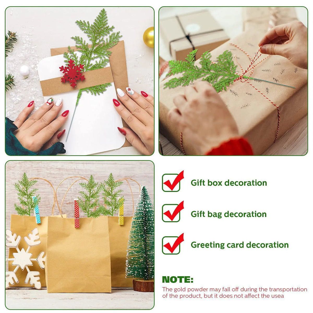 Decoração de natal glitter ramos bagas buquê de flores artificiais enfeites de árvore de natal para casa ano novo 2025 navidad