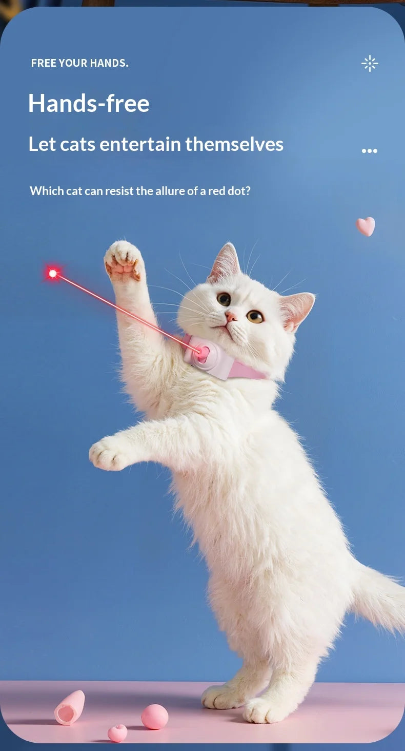 Novo Brinquedo para Animais de Estimação: Caneta Laser para Gatos, Coleira Laser para Gatos, para Autoentretenimento e Alívio do Tédio
