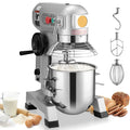 "450W 10Qt Stainless Steel Commercial Food Mixer with Timing Function for Bakery Use"