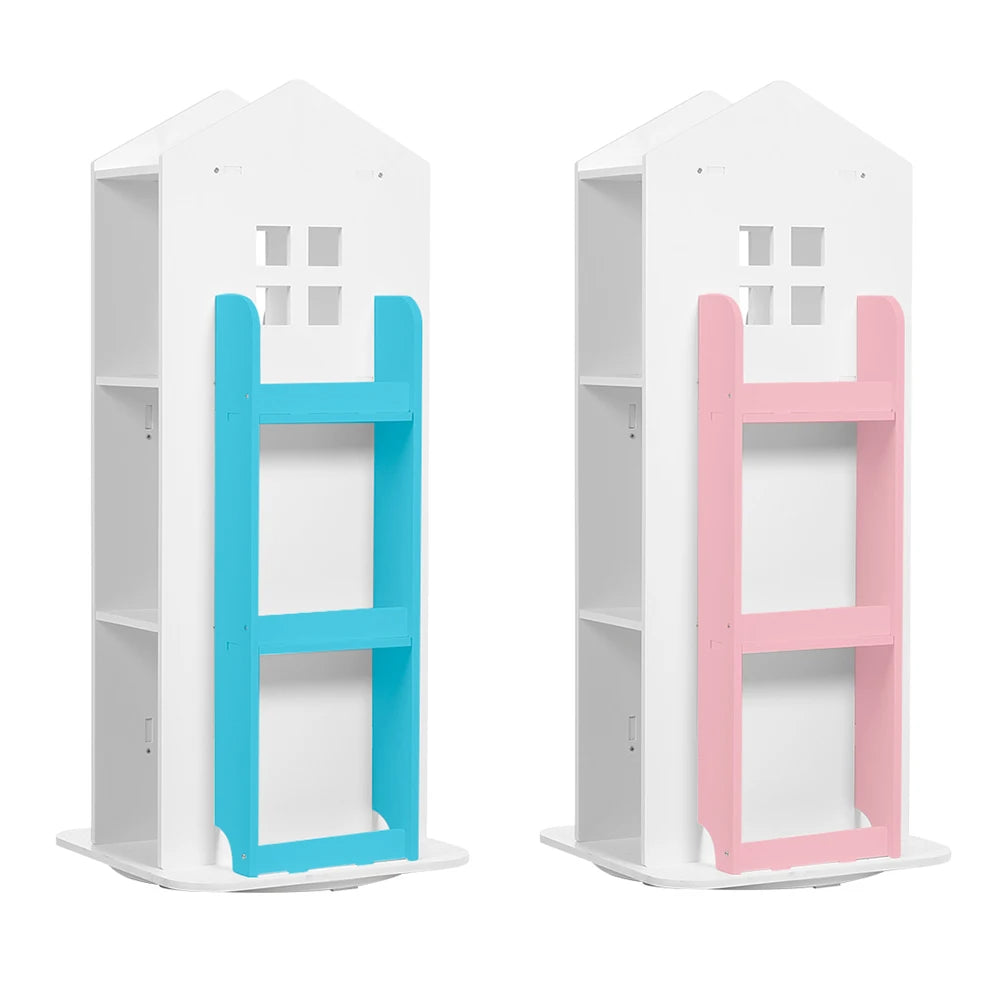 【Breeins】Madre de casa infantil, estante rotativa, livros, brinquedos, organizador de armazenamento, prateleira, armário, decoração de casa