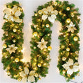 2.7m 5 cores decorações de natal guirlanda decoração rattan luzes grinalda decorado lareira escadas parede porta decoração