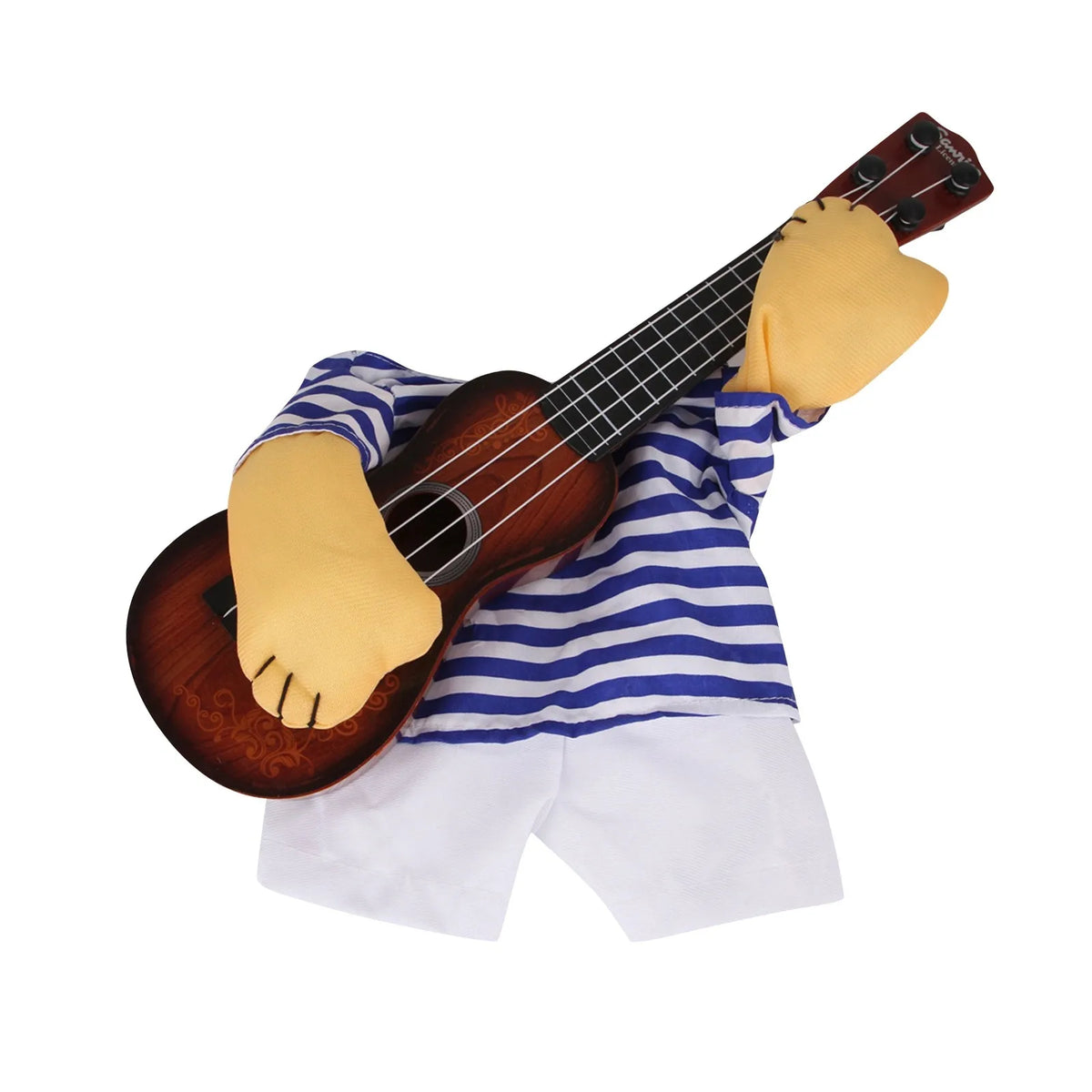 Engraçado Pet Guitar Costume, Trajes de cão, Guitar Player, Halloween, Natal, Cosplay Party, Cão, Roupa de gato, Vestir Roupas