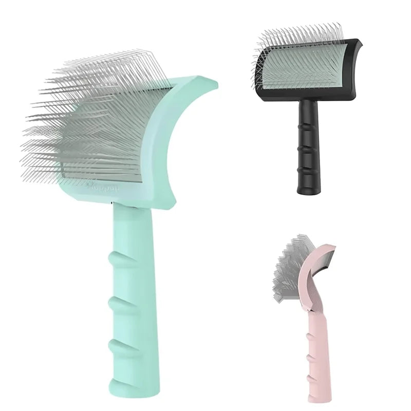 Cão aliciamento pente derramar cabelo remover agulha escova slicker massagem nó aberto pente ferramenta de cabelo grande cão suprimentos para animais de estimação acessórios