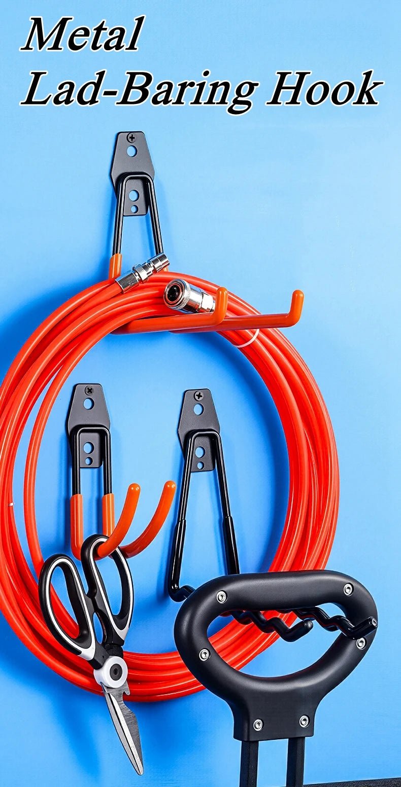 Ganchos utilitários de armazenamento de garagem, organizador de ferramentas de jardim de garagem, ganchos de montagem na parede utilitários pendurados, organizador de armazenamento de ferramentas resistentes - Kasa & Pet