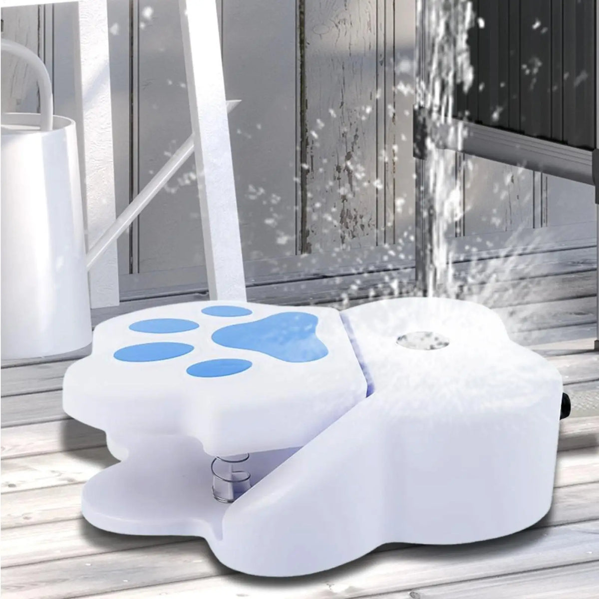 Fonte de Água para Animais de Estimação com Ativação por Pisada, Bebedouro para Cães, Sprinkler para Filhotes, Dispensador de Água para Animais de Estimação para Jardim Externo
