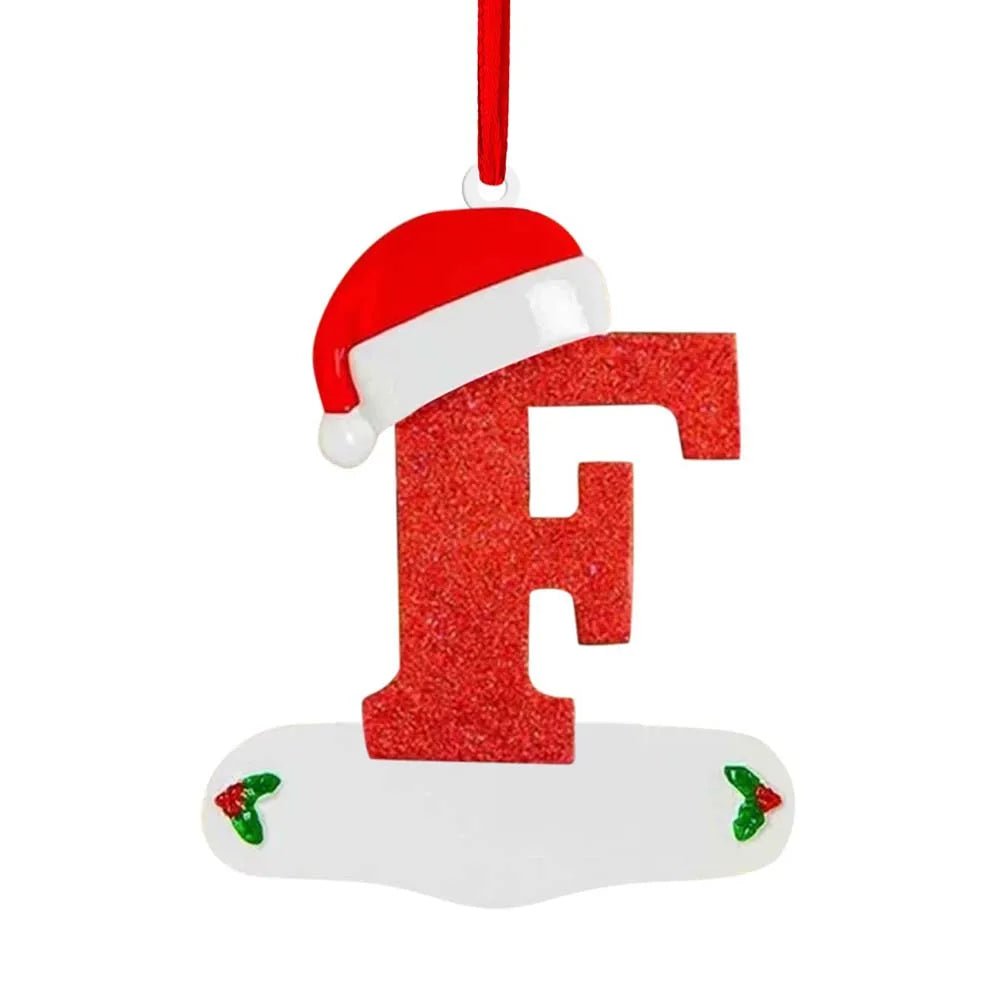 Personalize Decoração De Natal, 26 Letras, Pingente para Árvore De Natal Decor,DIY Nome Ornamento