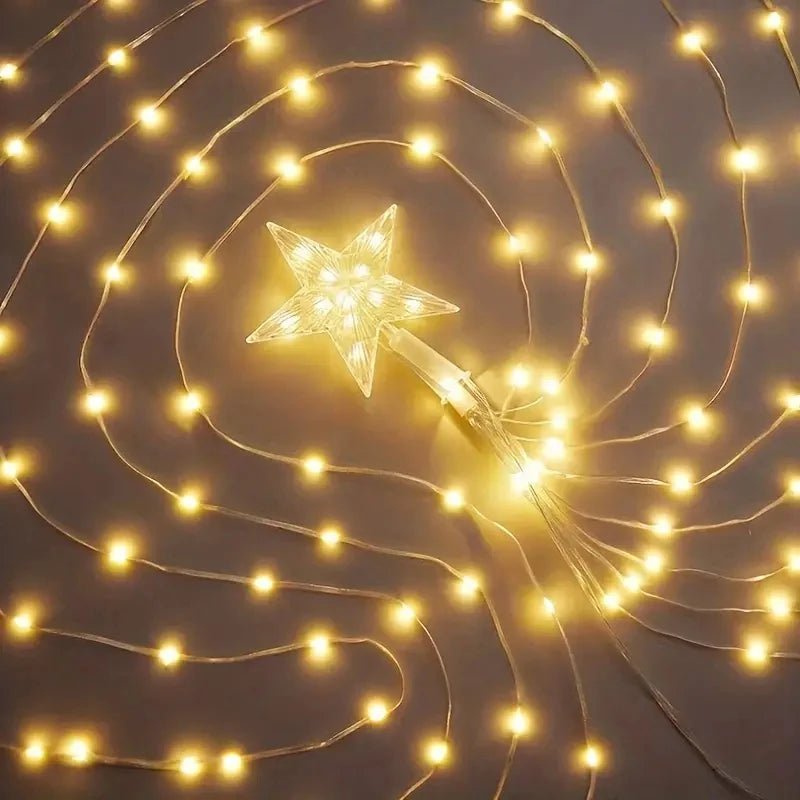 Led estrela cachoeira luzes decorações de natal luzes da corda ornamentos de árvore de natal para casa 2025 navidad natal ano novo 2026