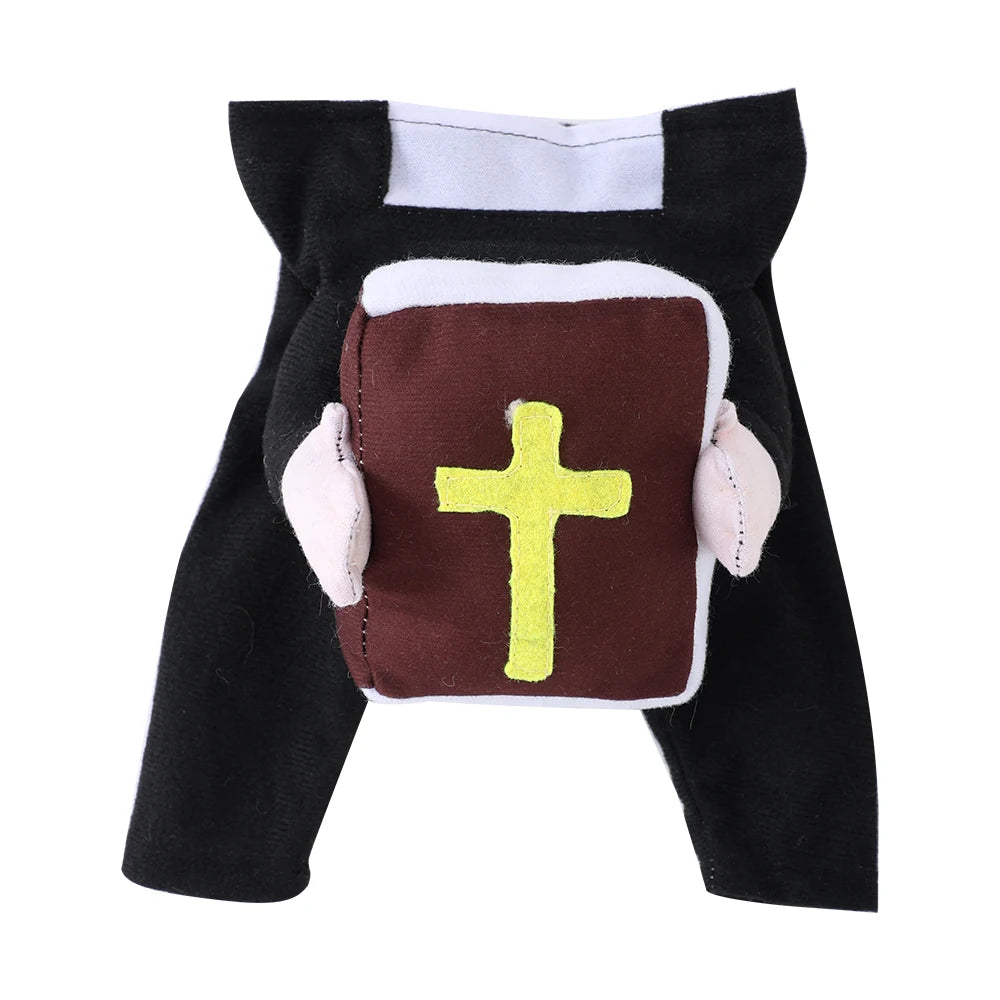 Halloween animal de estimação sacerdote traje engraçado roupas para cães com cruz da bíblia para cães pequenos grandes gatos filhote de cachorro vestir-se vestuário de natal presentes