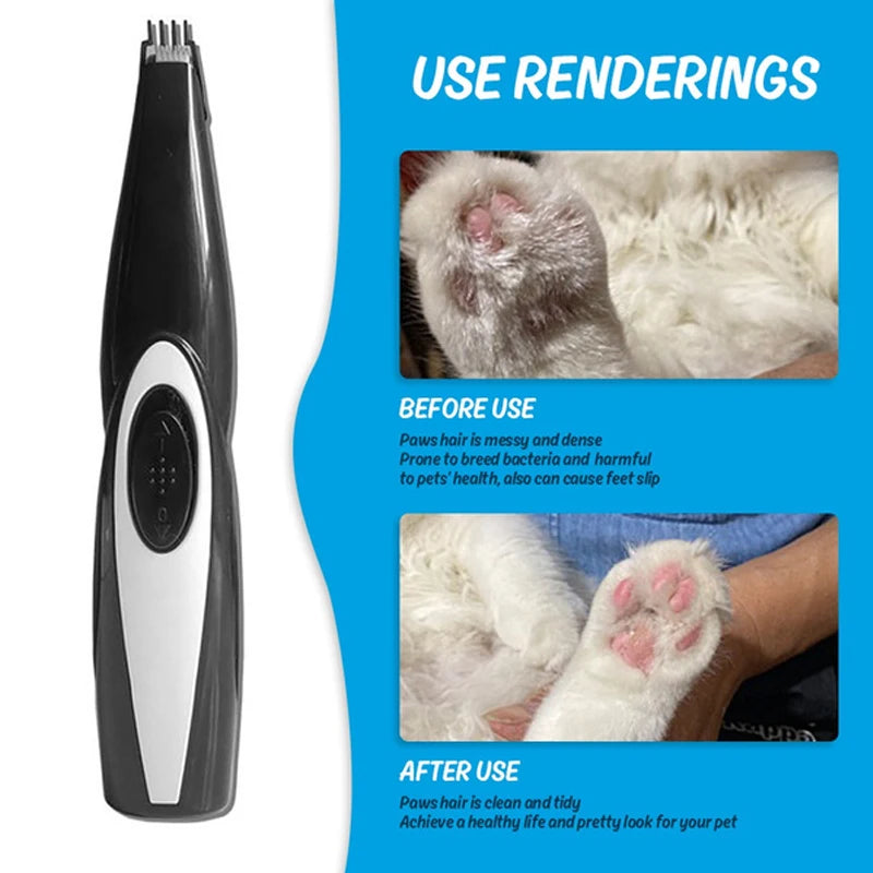 Kit de Tosa Elétrico Recarregável para Cães e Gatos, com Máquina de Cortar Pelos e Lixadeira de Unhas Silenciosa